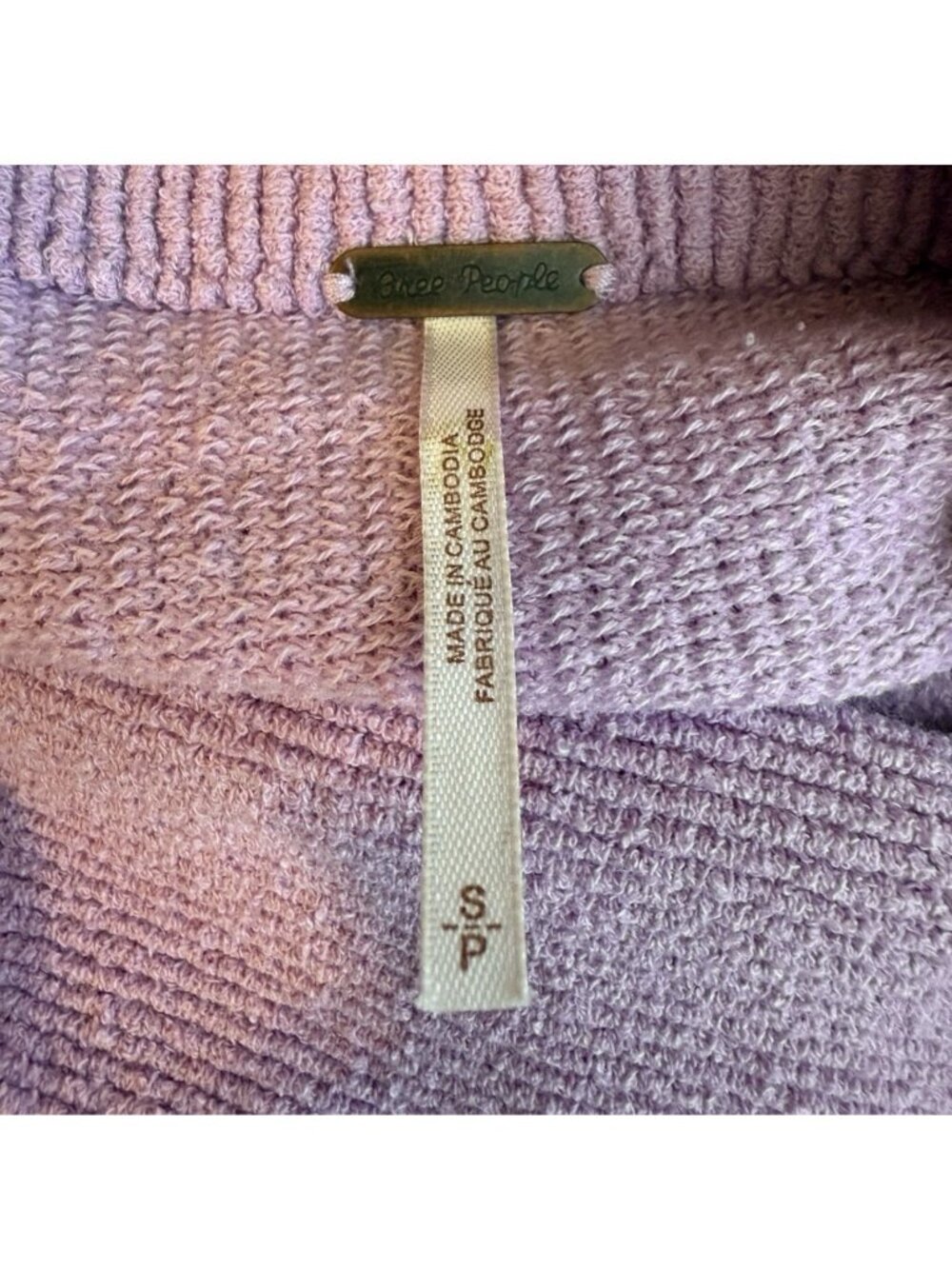 Free People Ottoman Slouchy Tunic Knit Sweater Women's Small Glowing Grape NWT! - Picture 10 of 10